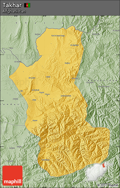 Savanna Style Map of Takhar