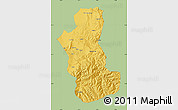 Savanna Style Map of Takhar, single color outside