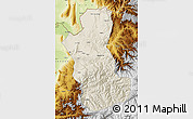 Shaded Relief Map of Takhar, physical outside