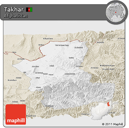 Classic Style Panoramic Map of Takhar