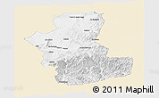 Classic Style Panoramic Map of Takhar, single color outside