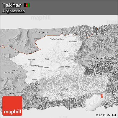Gray Panoramic Map of Takhar