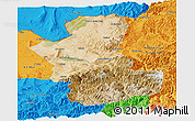 Satellite Panoramic Map of Takhar, political outside