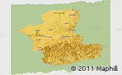 Savanna Style Panoramic Map of Takhar, single color outside