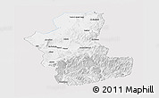 Silver Style Panoramic Map of Takhar, single color outside