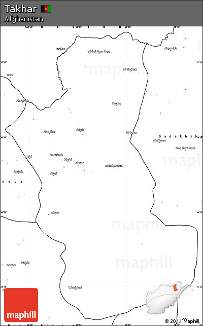 Blank Simple Map of Takhar