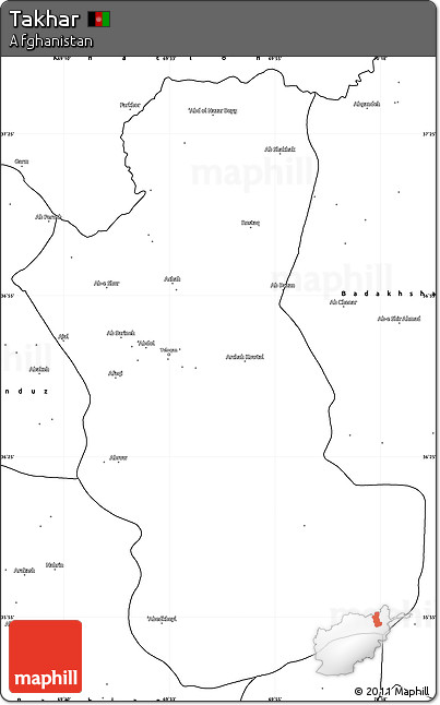Blank Simple Map of Takhar