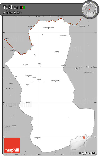 Gray Simple Map of Takhar