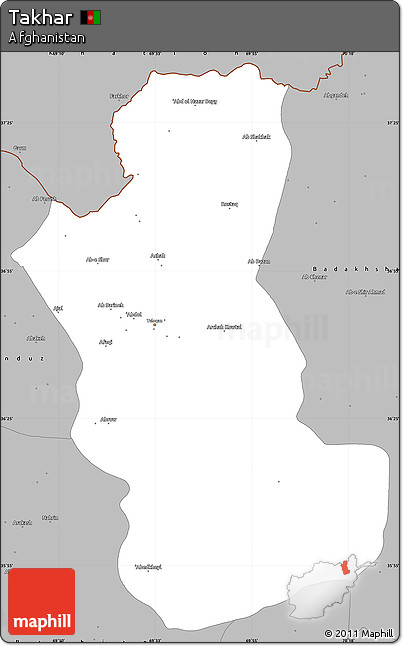 Gray Simple Map of Takhar