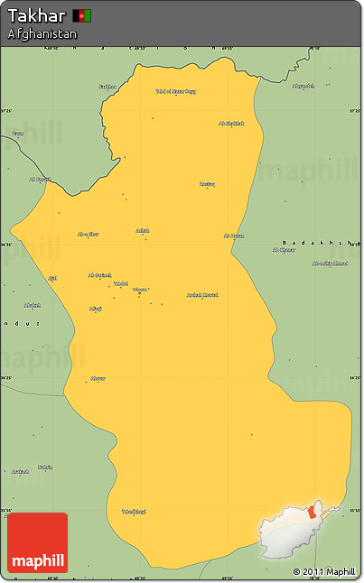 Savanna Style Simple Map of Takhar