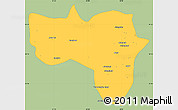 Savanna Style Simple Map of Vardak, single color outside