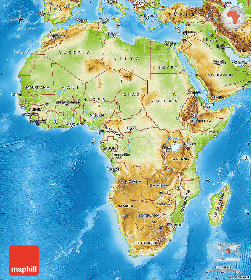 Africa Physical Map Labeled Map Of Africa Vrogue 9708