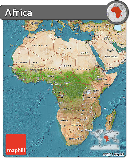 Satellite Map of Africa