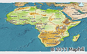 Physical Panoramic Map of Africa, satellite outside