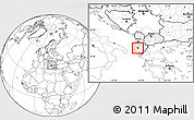 Blank Location Map of Ballsh, within the entire country