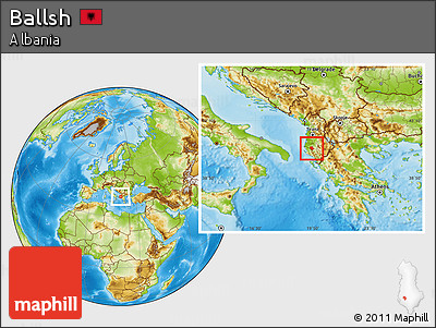Physical Location Map of Ballsh