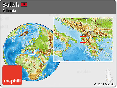 Physical Location Map of Ballsh