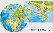 Physical Location Map of Ballsh, highlighted country