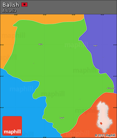 Political Simple Map of Ballsh