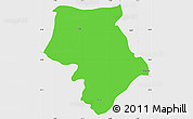 Political Simple Map of Ballsh, single color outside, borders and labels