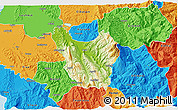 Physical 3D Map of Berat, political outside