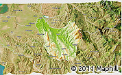 Physical 3D Map of Berat, satellite outside