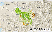 Physical 3D Map of Berat, shaded relief outside