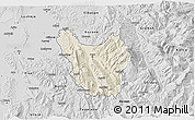 Shaded Relief 3D Map of Berat, desaturated