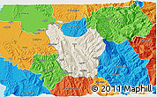 Shaded Relief 3D Map of Berat, political outside