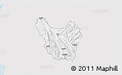 Silver Style 3D Map of Berat, single color outside