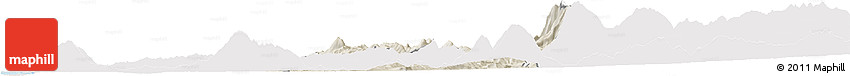 Shaded Relief Horizon Map of Berat, single color outside