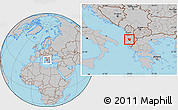 Gray Location Map of Berat