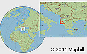 Savanna Style Location Map of Berat, within the entire country