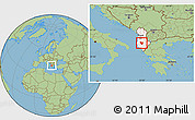 Savanna Style Location Map of Berat, highlighted country