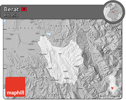 Gray Map of Berat