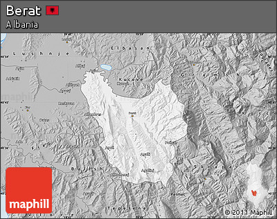 Gray Map of Berat