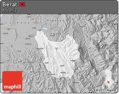 Gray Map of Berat