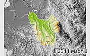 Physical Map of Berat, desaturated