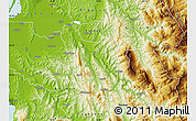 Physical Map of Berat