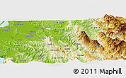 Physical Panoramic Map of Berat