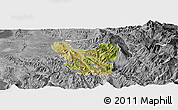 Satellite Panoramic Map of Berat, desaturated