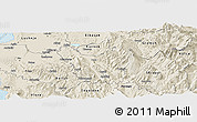 Shaded Relief Panoramic Map of Berat