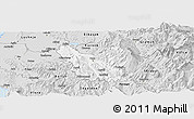 Silver Style Panoramic Map of Berat