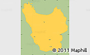 Savanna Style Simple Map of Berat, single color outside