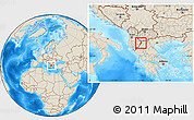 Shaded Relief Location Map of Bilisht