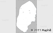 Gray Simple Map of Bilisht, single color outside