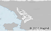 Gray 3D Map of Delvinë, single color outside