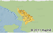 Savanna Style 3D Map of Delvinë, single color outside
