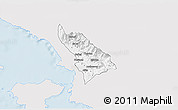 Silver Style 3D Map of Delvinë, single color outside