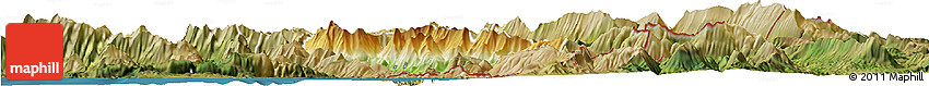 Physical Horizon Map of Delvinë, satellite outside